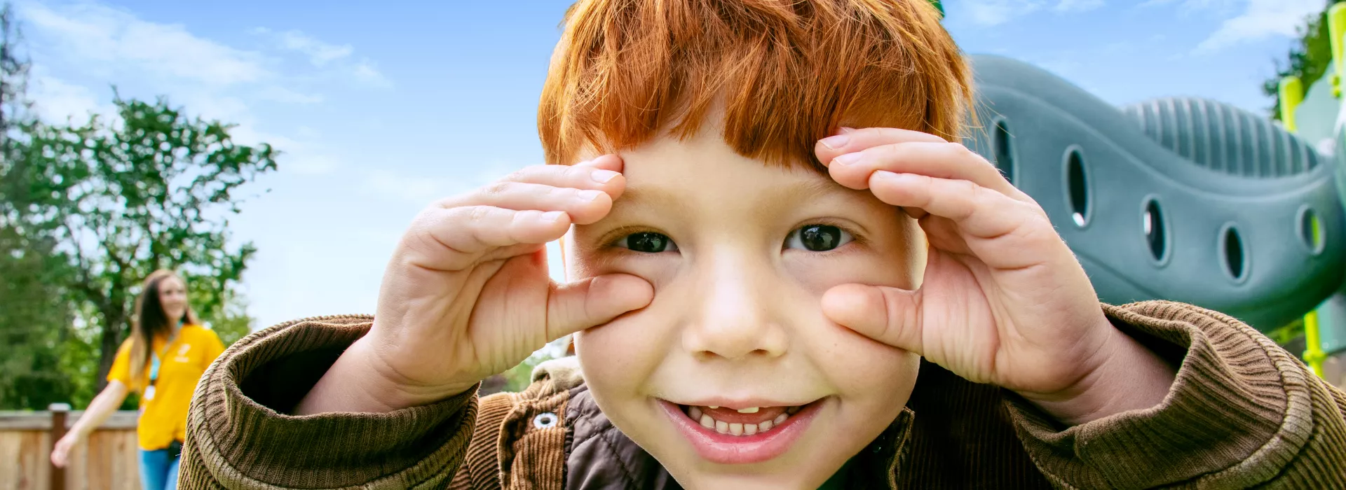 boy playing outside